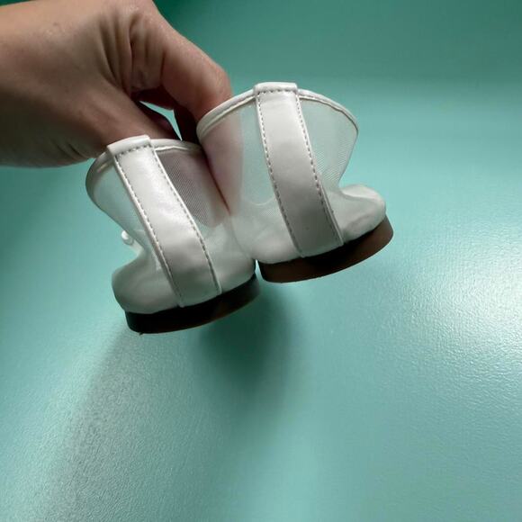 White mesh ballet flat slip on shoes - size 9 - Picture 5 of 8